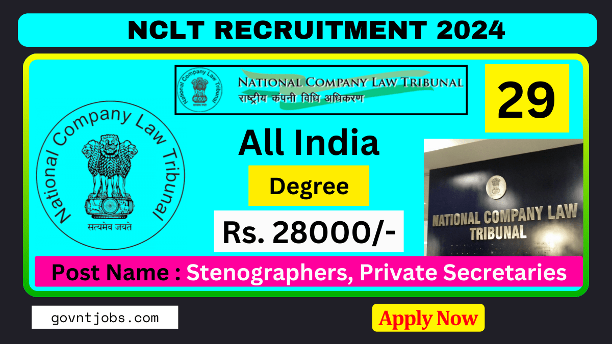 Nclt Recruitment Apply Online For Stenographers Private