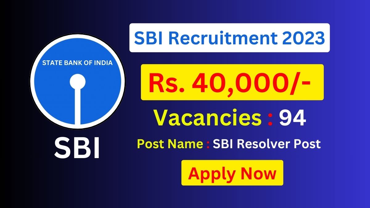 SBI Recruitment 2023 Apply Online Check Eligibilities, Qualification