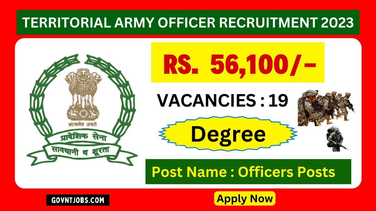 Territorial Army Officer Recruitment 2023 Online Form Check   Territorial Army Officer Recruitment 2023 1 