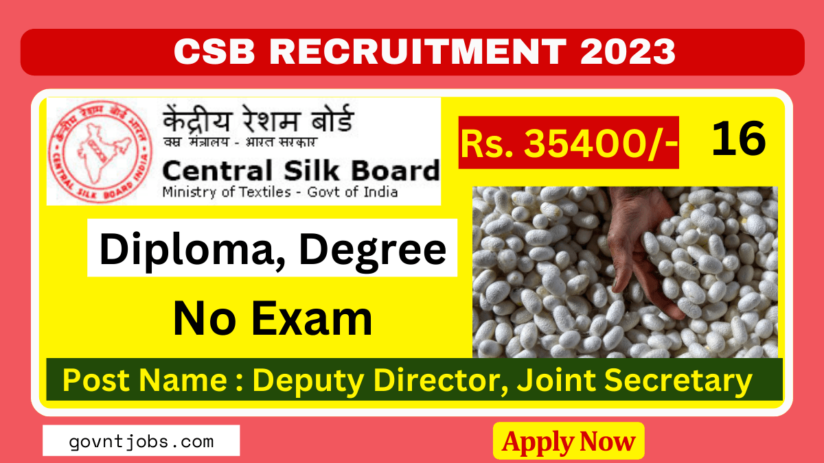 CSB Recruitment 2024 Apply For 16 Deputy Director Joint Secretary   CSB Recruitment 2024 