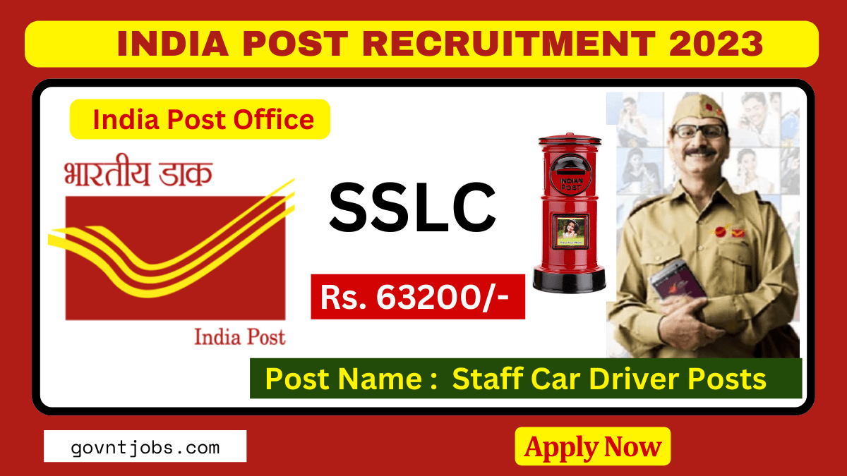 India Post Recruitment 2024 Apply For 07 Staff Car Driver Posts | Check ...