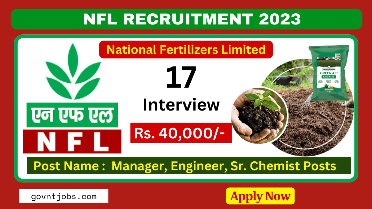 NFL Recruitment 2024 Apply Online For 17 Posts Check Qualification   NFL Recruitment 2024 