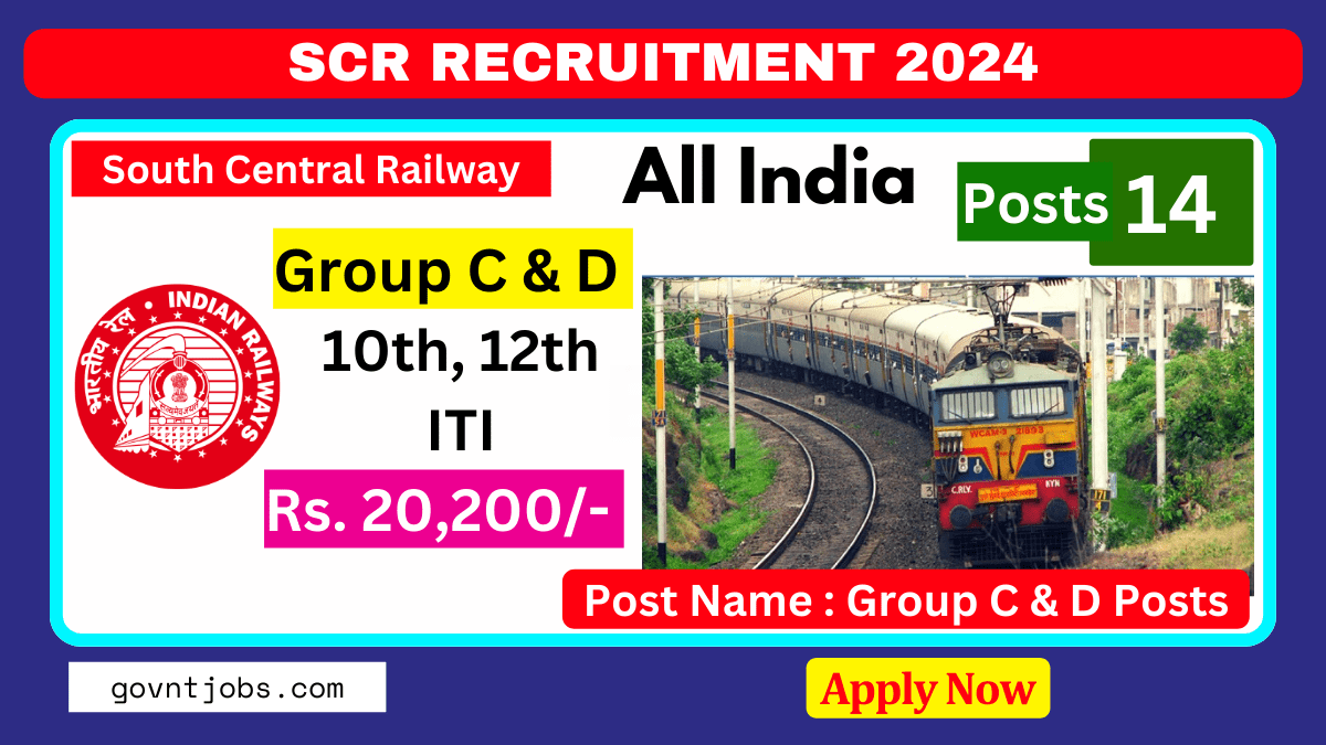 South Central Railway Recruitment 2024 SCR Recruitment 2024 Apply   South Central Railway Recruitment 2024 