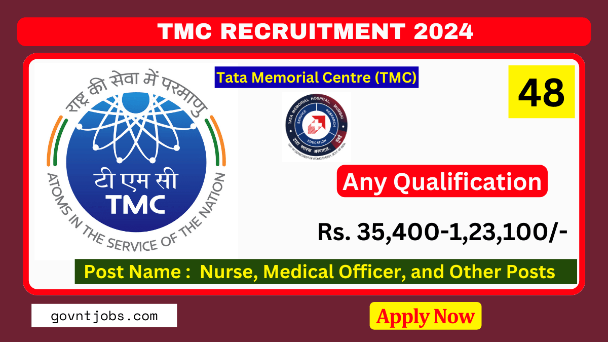 TMC Recruitment 2024 Apply Online For 48 Nurse Medical Officer Posts   TMC Recruitment 2024 