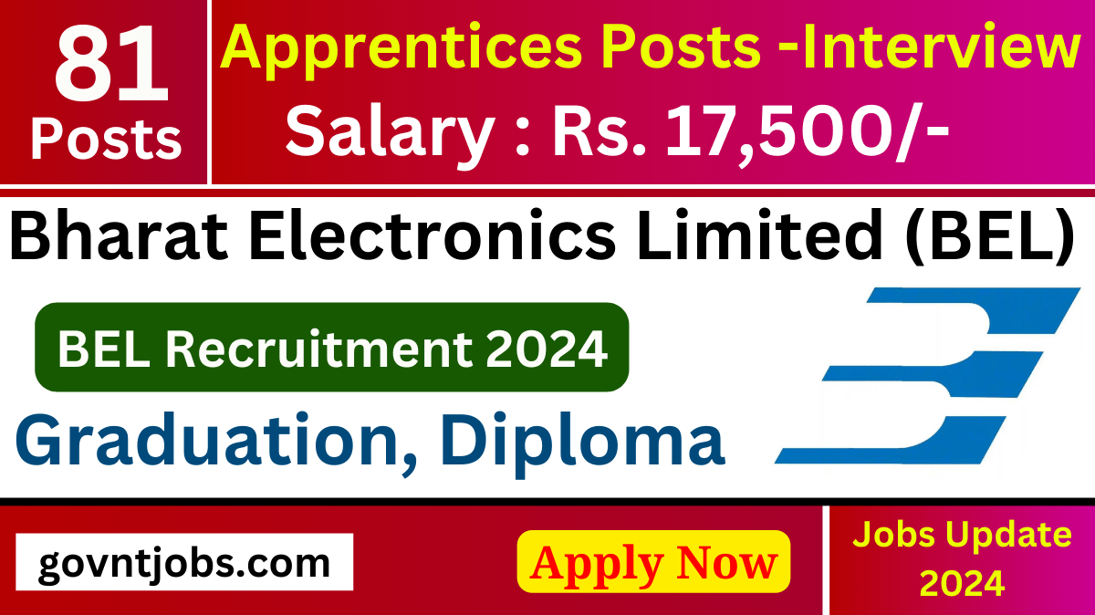 BEL Recruitment 2024 Apply For 81 Apprentices Posts, Check