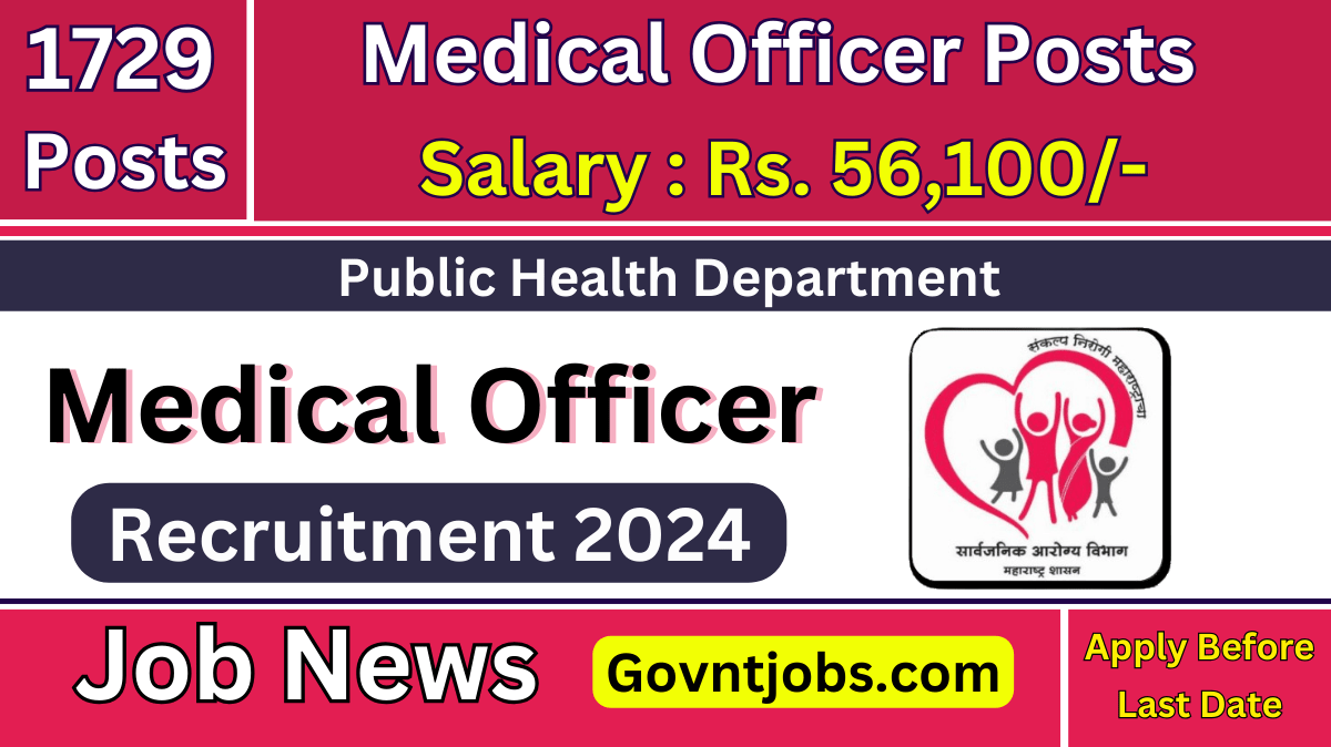 Maharashtra Public Health Department Recruitment 2024 for 1729 Medical