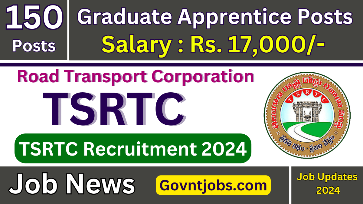 TSRTC Recruitment 2024 Apply Online for 150 Apprentice Vacancies