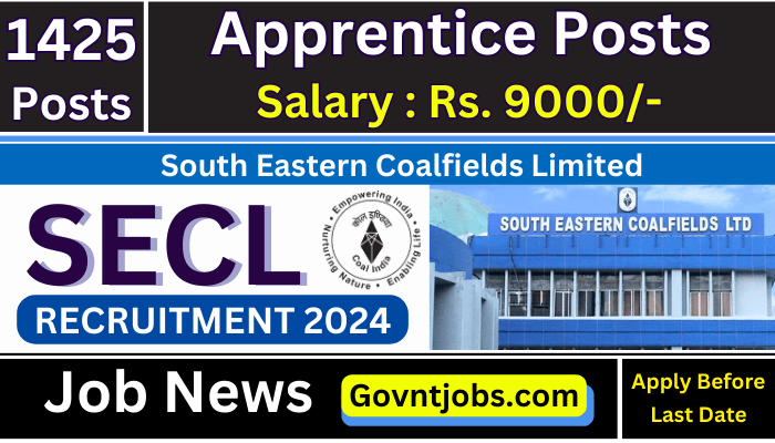 SECL Apprentice Recruitment 2024 (1425 Post) Notification And Online ...