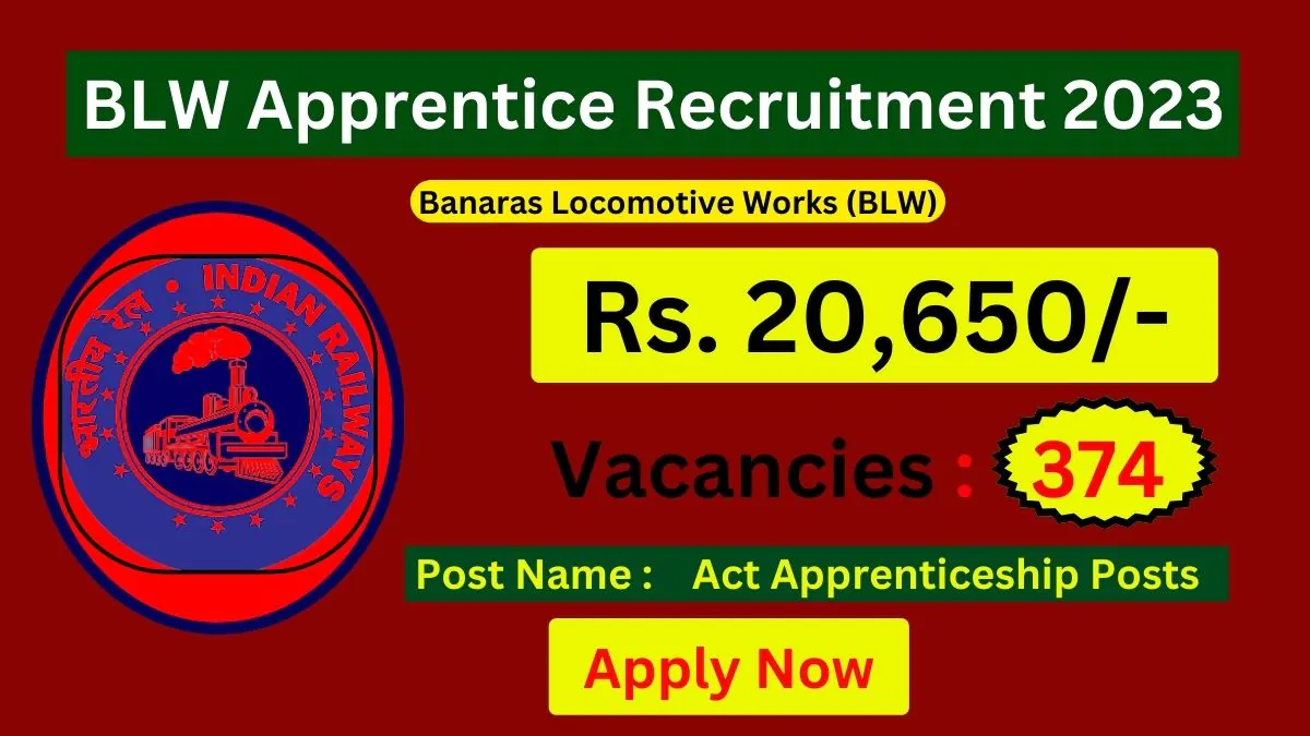 Railway BLW Apprentice Recruitment 2023 Download Notification, Check ...