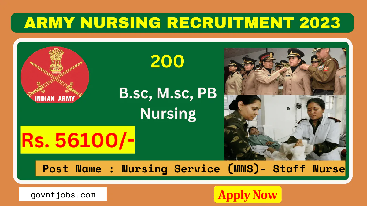 Army Military Nursing Service Recruitment 2023