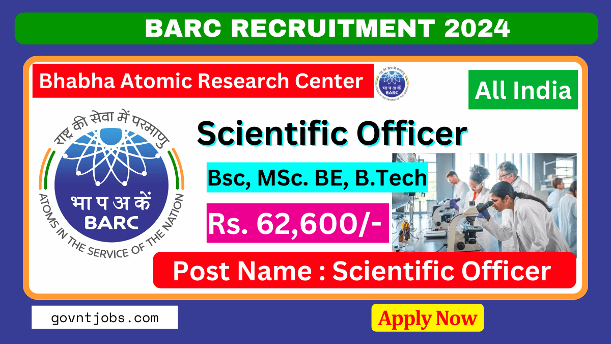 BARC OCES Recruitment 2024 Apply Online For Scientific Officer Posts