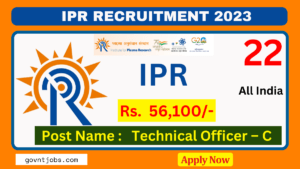 IPR Recruitment 2023