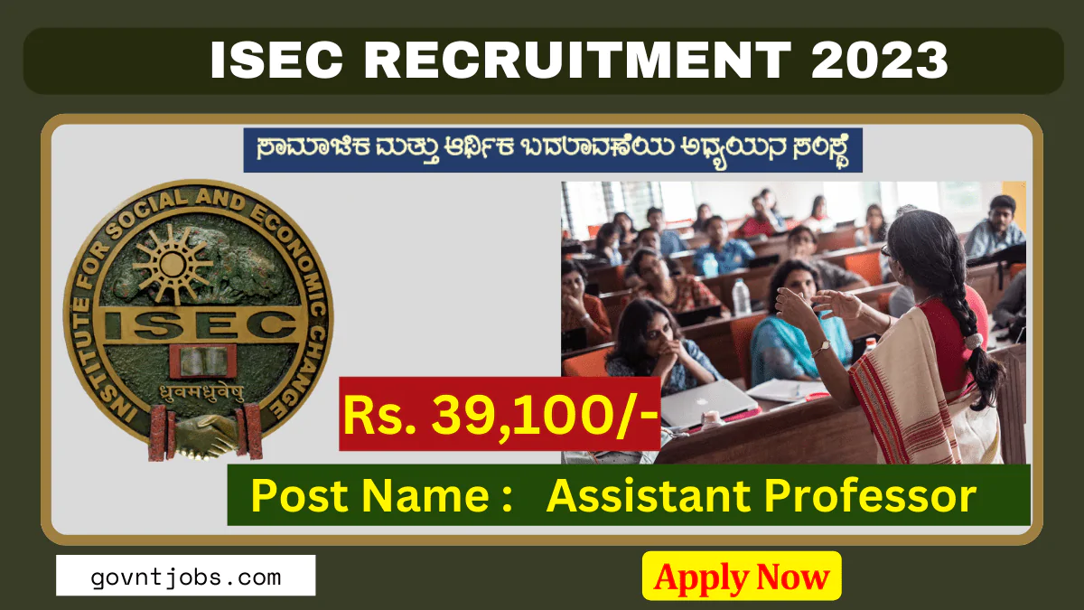 ISEC Recruitment 2024
