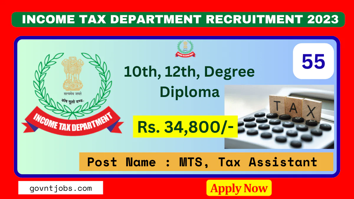 Tax Department Recruitment 2024 Apply For 55 MTS, Tax Assistant