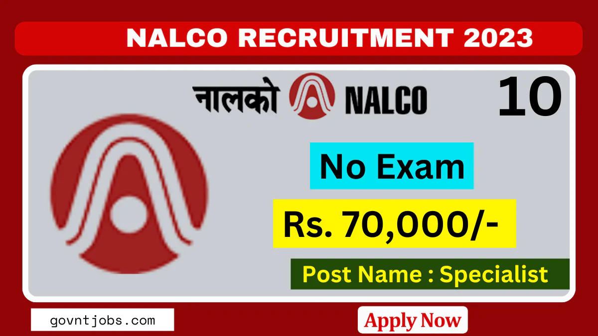 NALCO Recruitment 2024 Apply Online