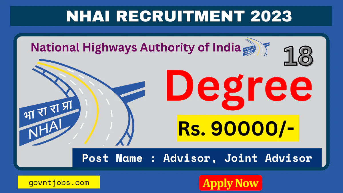 NHAI Recruitment 2024 Apply For 18 Advisor, Joint Advisor Posts, Check ...