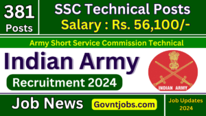 Indian Army SSC Tech Recruitment 2024