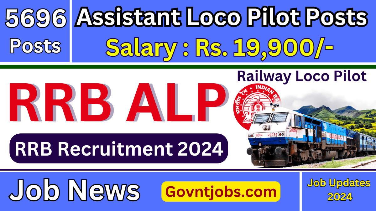 RRB ALP Recruitment 2024 Apply Online for 5696 Assistant Loco Pilot