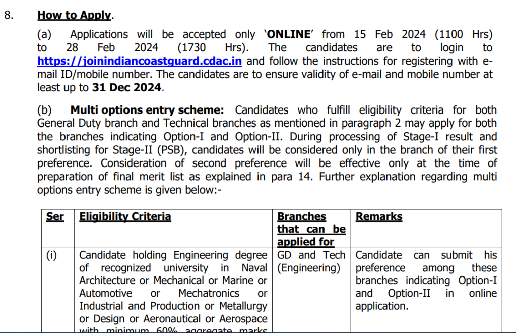 ICG Assistant Commandant Recruitment 2024 Out, Apply Online, Check ...