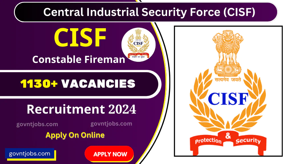 CISF Constable Fireman Recruitment 2024